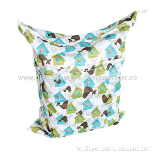 Wet Diaper Bag, Easy-to-use and Owl Prints for Girls